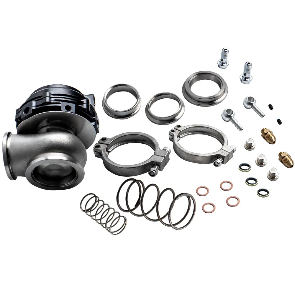 44 мм наружный охлаждаемый V-образный фланец Turbo Wastegate + опорное кольцо черная