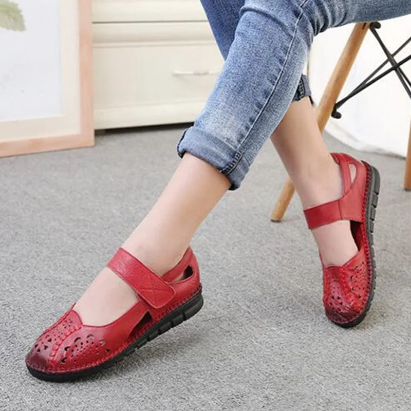 Сандалии CEYANEAO женские ручной работы натуральная кожа мягкая подошва