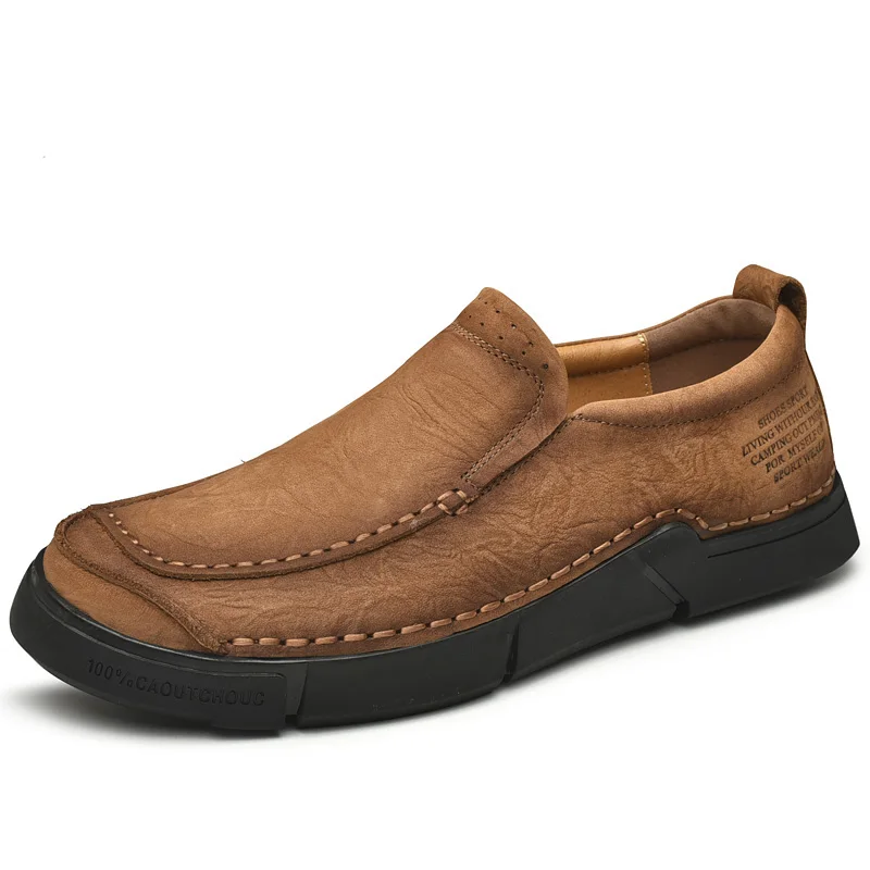 

Handmade casual Men shoes Size 38-46 Genuine leather shoes men flats Comfortable outdoor walking shoes male Footwear