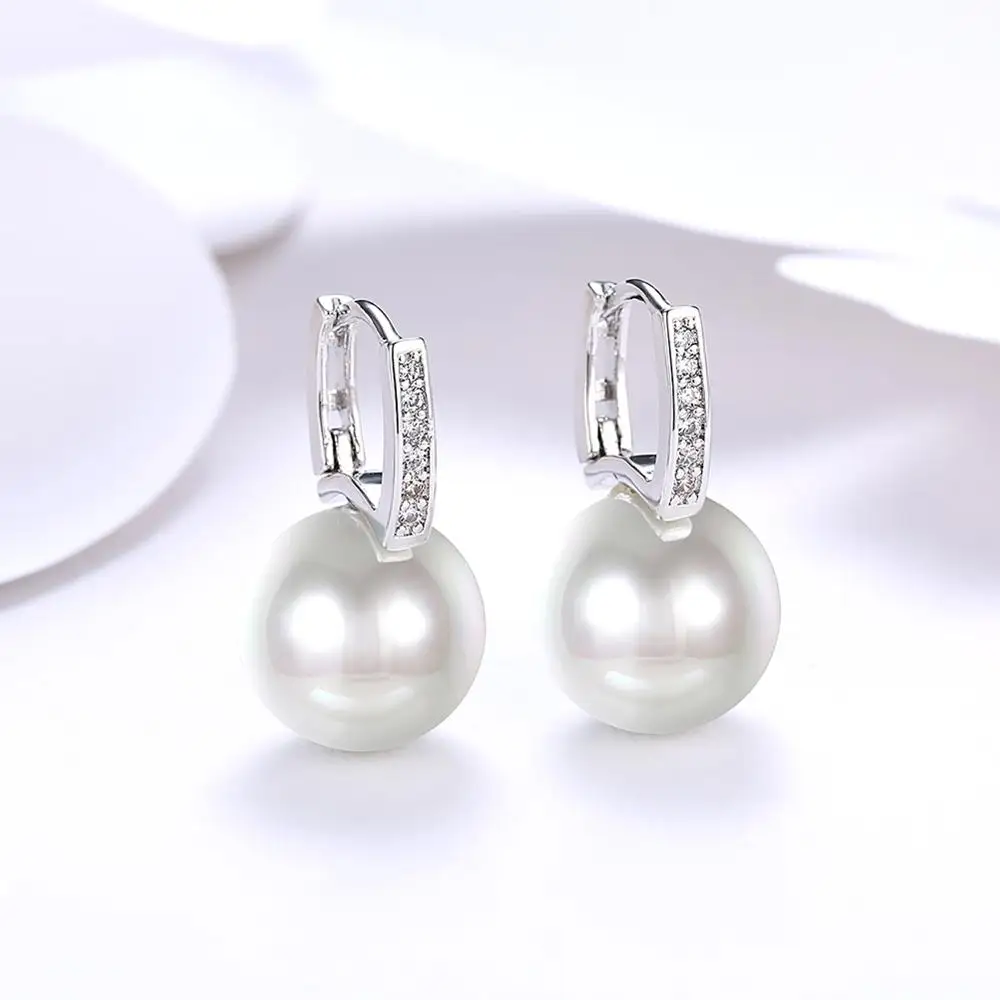 2020 Новые Романтические серьги клипсы с искусственным жемчугом и кристаллами для