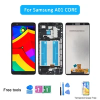 amoled for samsung galaxy a01 core lcd sm a013g a013 a013f a013g a013mds lcd display touch screen digitizer replace assembly