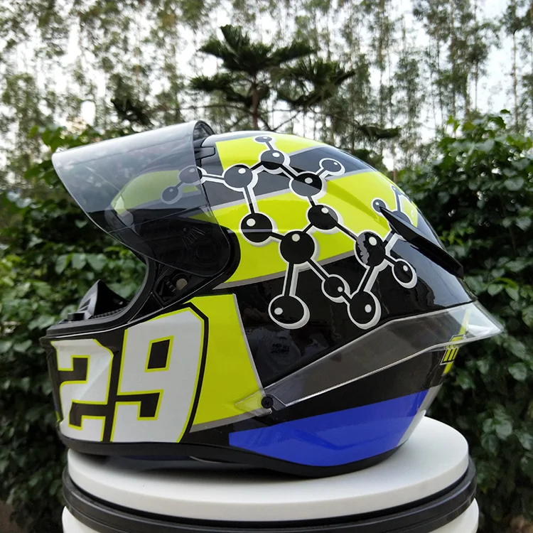 

Motorcycle helmet with tail wing fashion motorcycle helmet men and women in winter warm anti-dazzle racing helmet