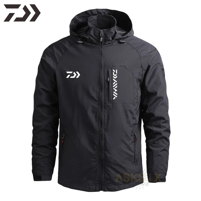 

Spring Autumn Men's Fishing Jacket Daiwa Thin Breathable Quick Dry Fishing Clothes Windproof Outdoor Sport Daiwa Fishing Wear