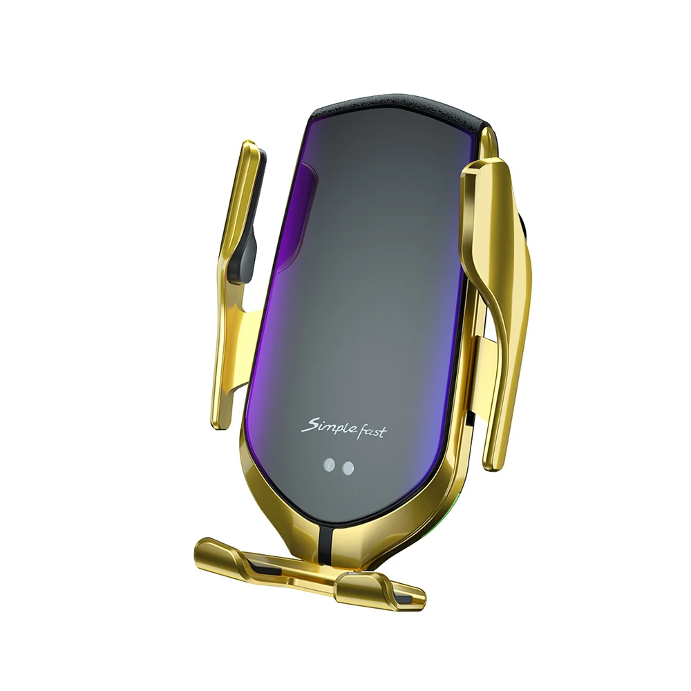 Gold Essager 10 Вт Qi автомобильное беспроводное зарядное устройство для iPhone 11 Pro samsung Xiaomi Mi Индукционная быстрая Беспроводная зарядка с автомобильным держателем для телефона - Цвет: Gold