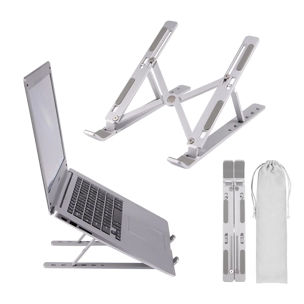 

Suitable For Macbook Pro Air X Style Adjustable Foldable Aluminum Desktop Laptop Stand Desktop Laptop Stand 7-15 Inches