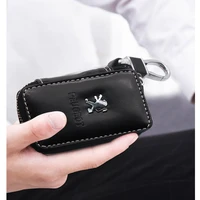 car key case leather wallets key holder housekeeper covers keychain cover for peugeot 206 207 307 3008 2008 308 408 508 301 208