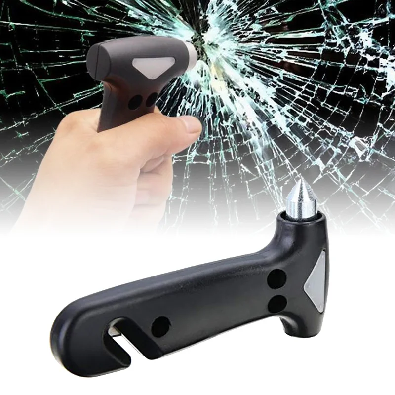 Черный портативный молоток для защиты автомобильных окон безопасный автостекла
