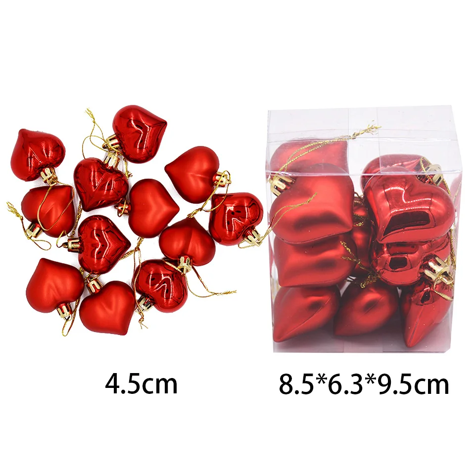 

Рождественские подвески Partism, 12 шт., красный, пластик