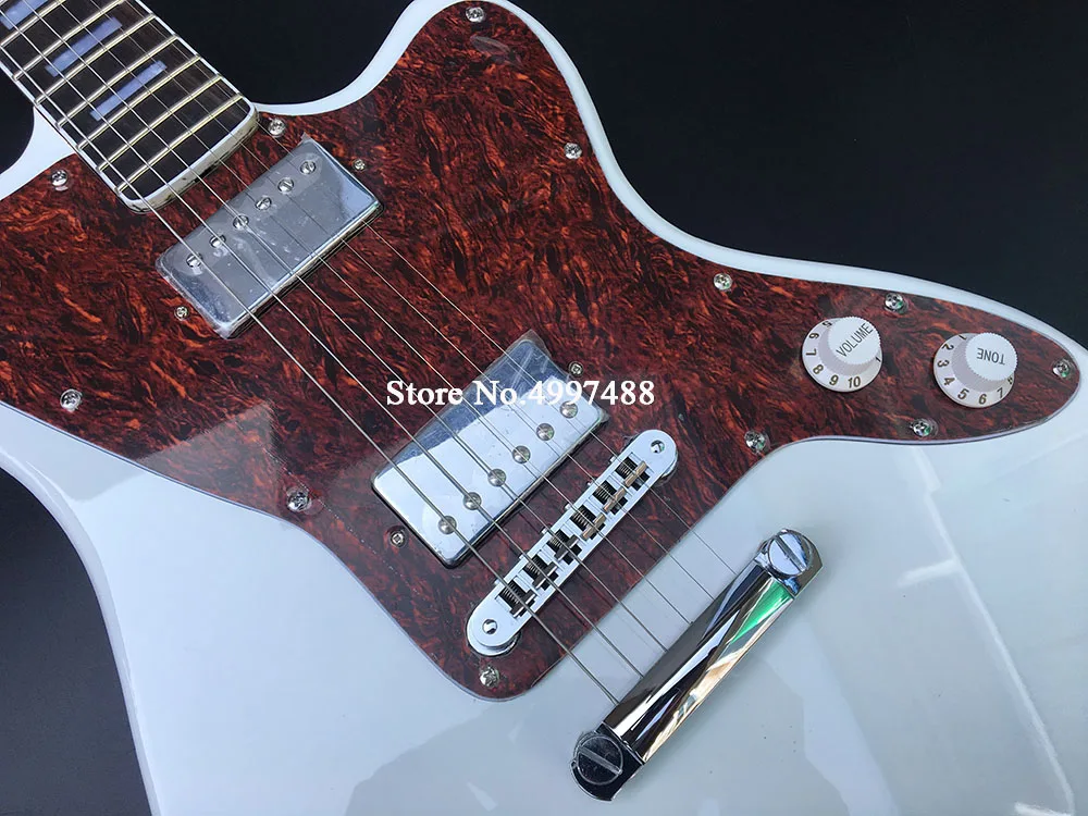 Высококачественная электрическая гитара белая краска фиксированный мост