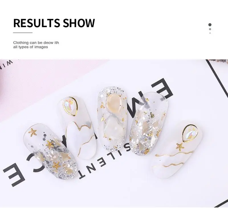 1 коробка украшения для дизайна ногтей Красочные Стразы маникюра ракушки 3D