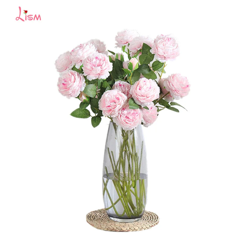 

artificial paper fake flowers peony 5Pcs Factory Low price Sale home background decoration High simulation Bedroom