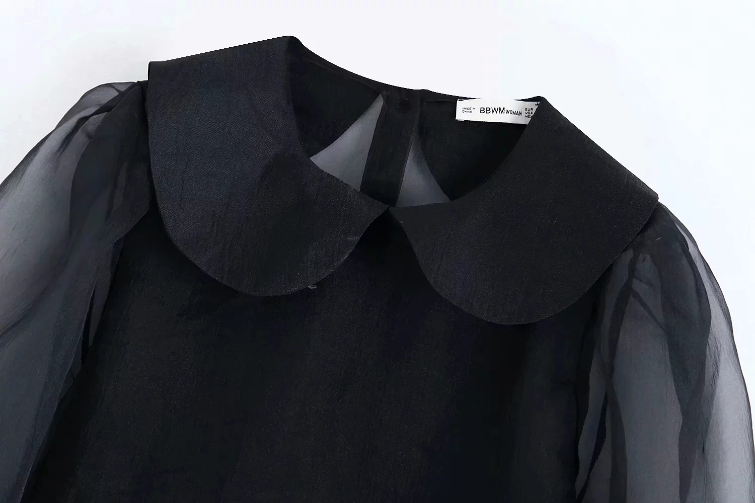 Новинка женские блузки из органзы длинные сетчатые рукава шикарная женская