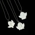 Кулон из нержавеющей стали ожерелье милый Амур Ангел Длинная цепочка детские украшения в форме милой для женщин мужчин дружбы подарки для девочек