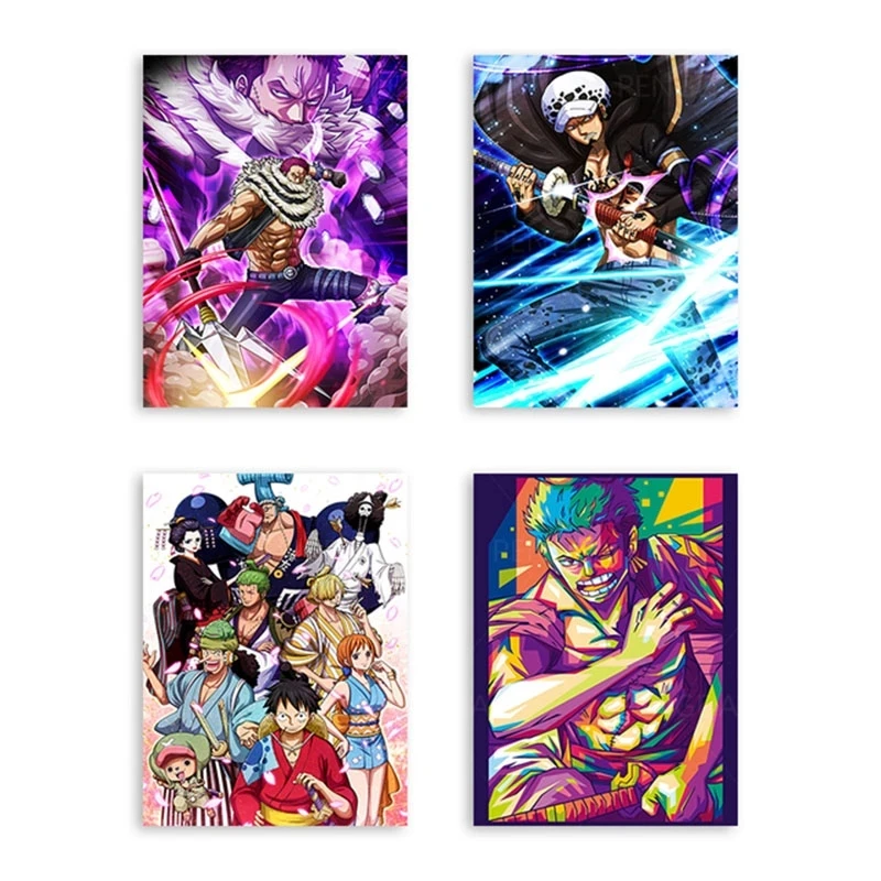 

Canvas Paintings Wall One Piece Modern Art Home Decor Zoro Luffy Poster HD Prints Anime Modular Pictures Living Room Framework