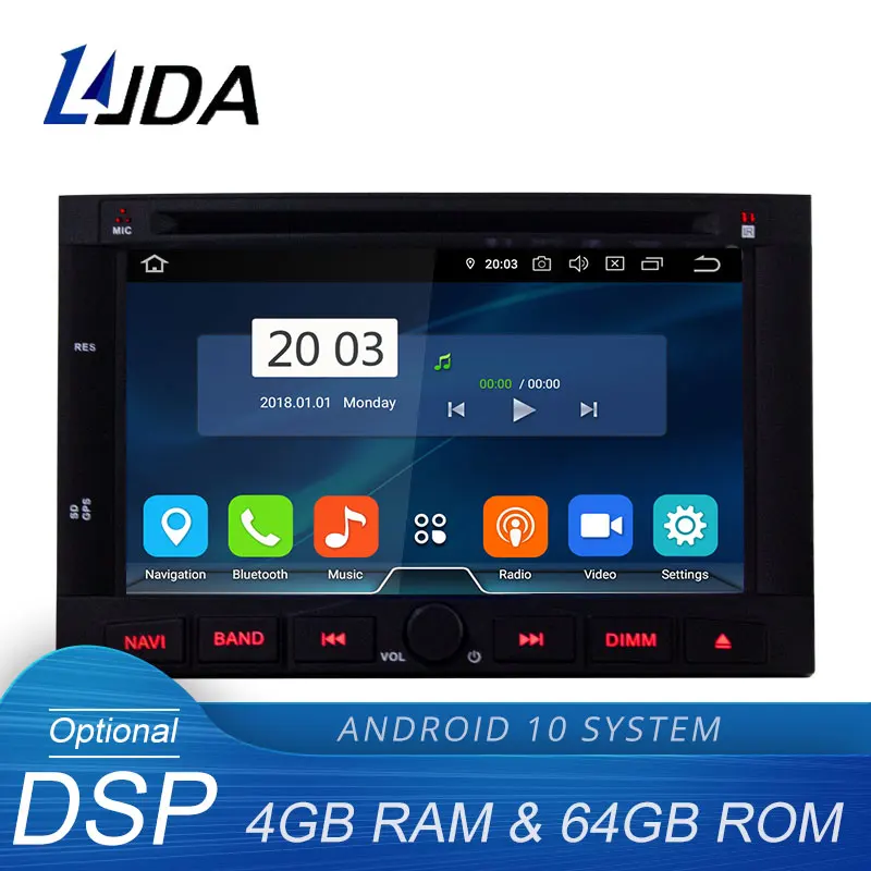 LJDA Android 10 0 Автомобильный мультимедийный плеер для Peugeot 3005 3008 5008 Partner Berlingo Стерео GPS