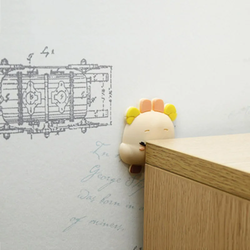 Мультяшный пробка для двери защитные наклейки дверной ручки резиновая защитная
