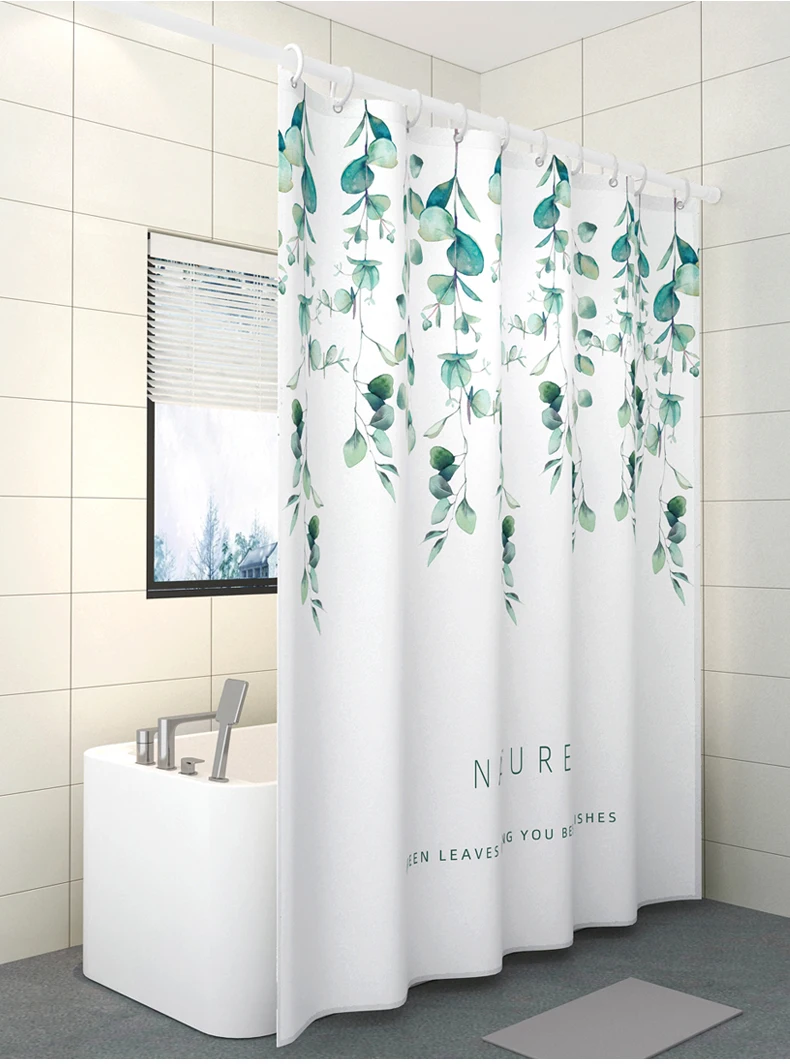 

Waterproof Thicken Shower Curtain Washable Separate Shower Curtain Art Aesthetic Doche Gordijn Bathroom Curtain Set Bd50YL