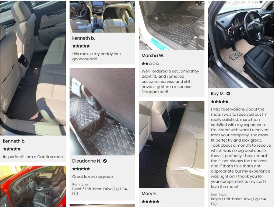 

Custom Fit Car Floor Mats accessories interior ECO Material For Specific Car Full set Without Logo Single Layer Beige