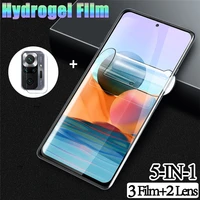 5 in 1 hydrogel film for xiaomi redmi note10 camera glass for redimi redme note 10 pro 10s screen protector for redmi note10 5g