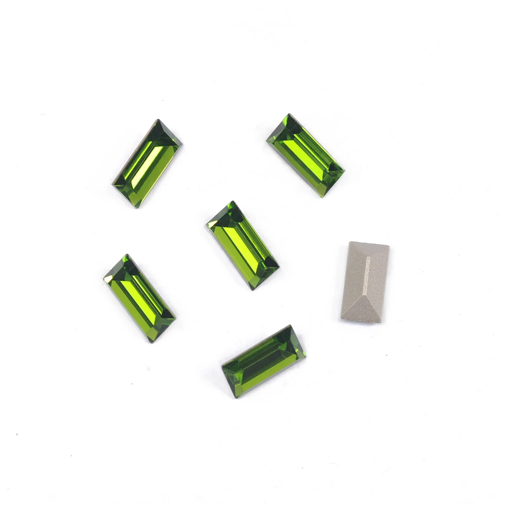 Оливковый цвет Цвет с украшением в виде кристаллов со стразами форме багета