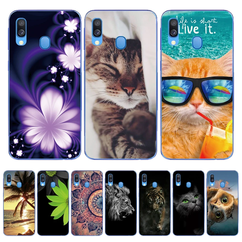 Чехол для Samsung A40 2019 мягкая задняя крышка из ТПУ Galaxy силиконовый чехол Coque Capa A 40 A405