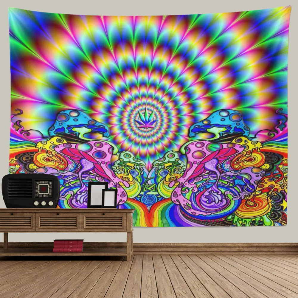 SepYue Tapestry Wall Hanging Bohemian Psychedelic Art Decorative Background for Living Room Bedroom Mandala 95x73cm | Дом и сад