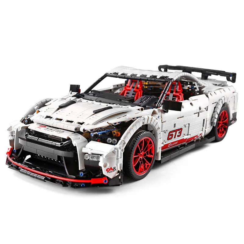 Строительные блоки для автомобиля серии MOC 25326 Nissan GT R Скорость гонки набор сделай