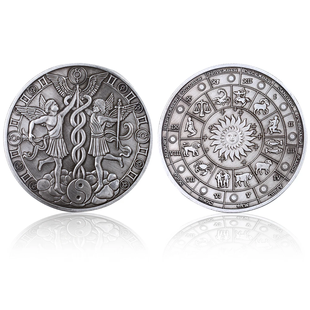 Коллекционные металлические подарки декоративные Близнецы 12 Созвездие вызов