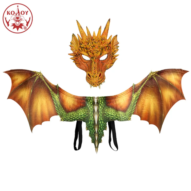 

New Adult kids costume Dragon wing cosplay masks Anime Costume Dragon Cosplay Masquerade Face Mask and Wing