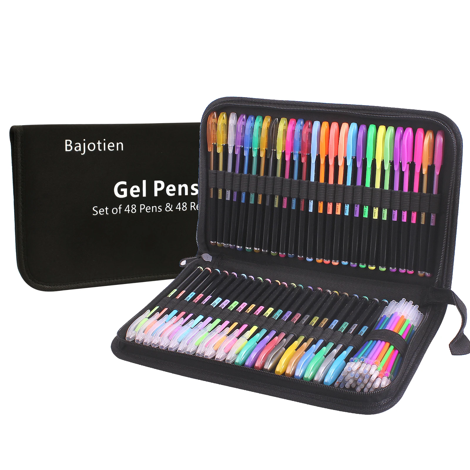 Гелевые ручки 48 цветов Набор цветных художественных ручек Fineliner с сумкой для