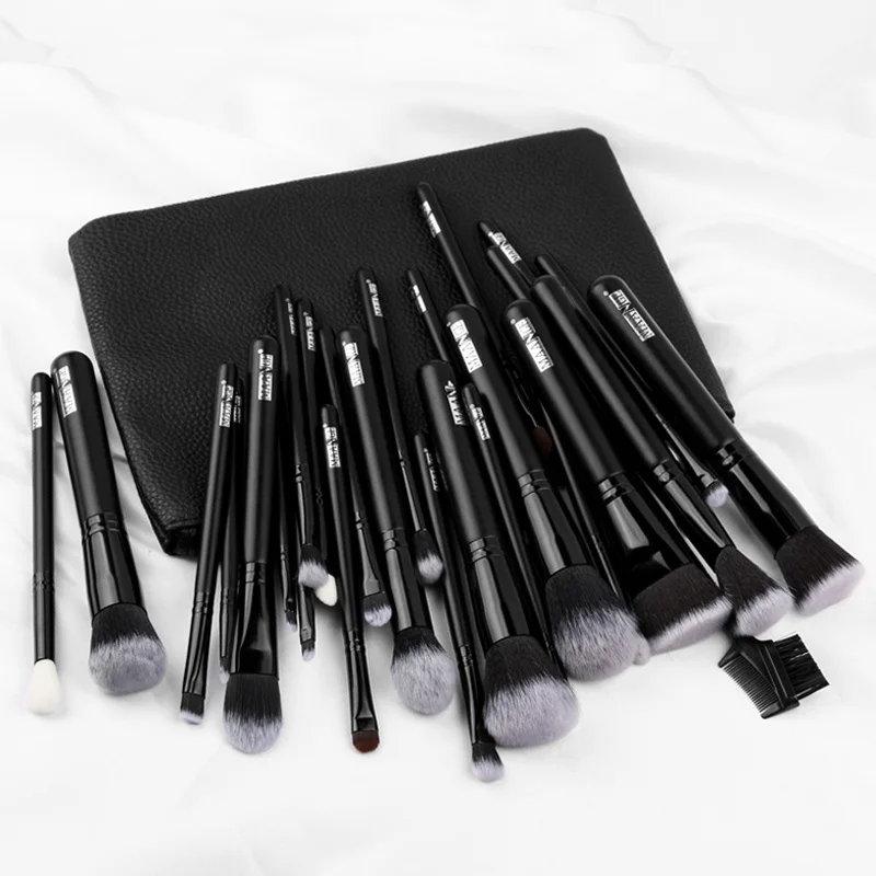 27 шт. кисти для макияжа пудра тени век хайлайтер кисть бровей натуральные волосы