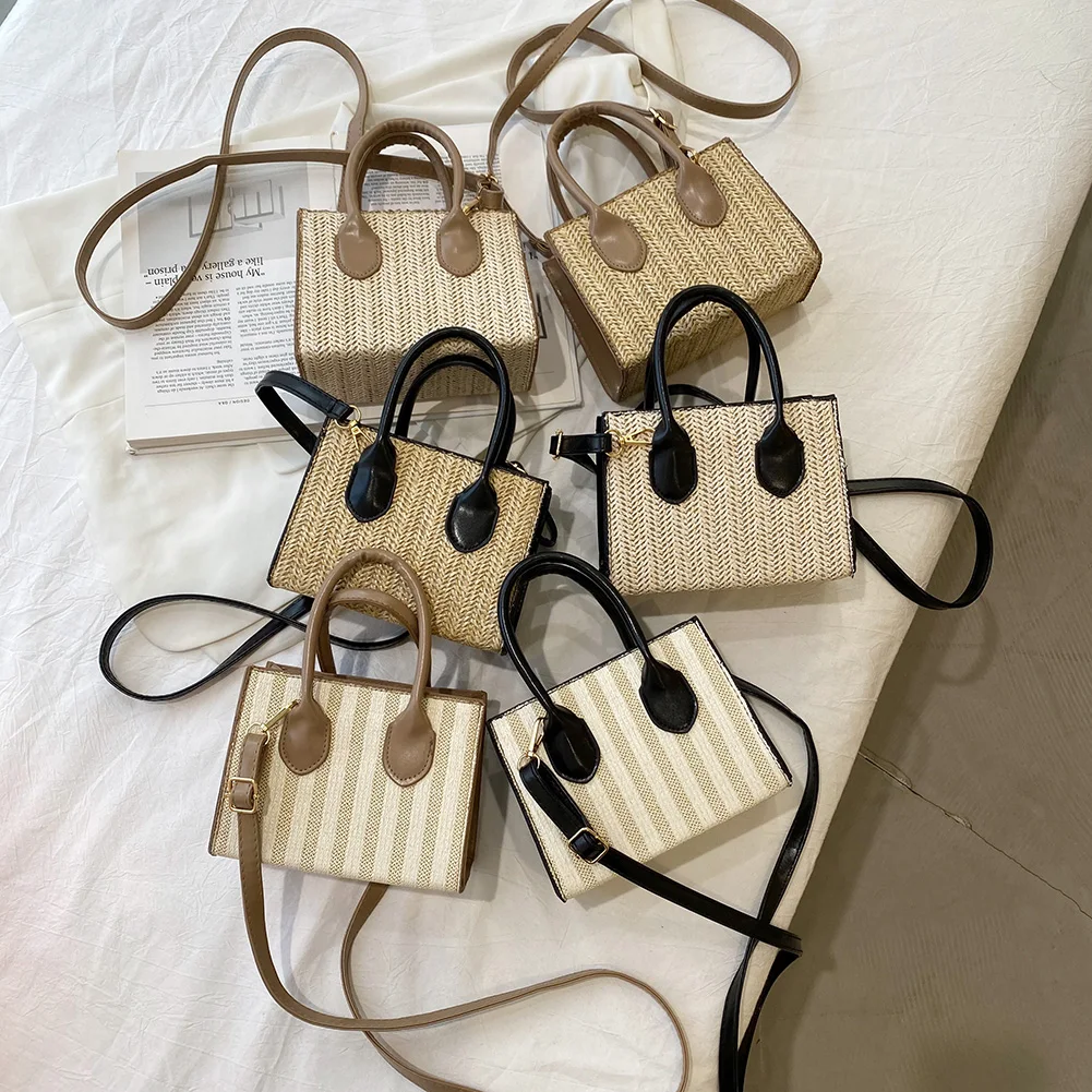 

Women Crossbody Bag Weave Flap Bags Patchwork Leather Thick Chain Shoulder Messenger Bags Female Handbag