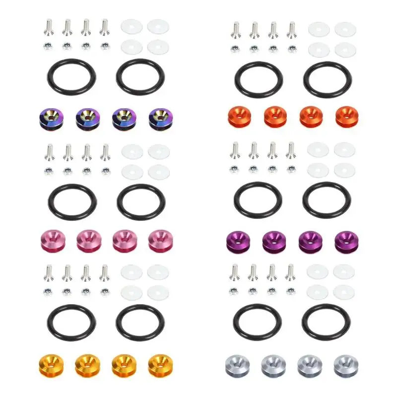 JDM СТИЛЬ Автомобильный бампер быстроразъемный крепеж крыло шайбы гайки