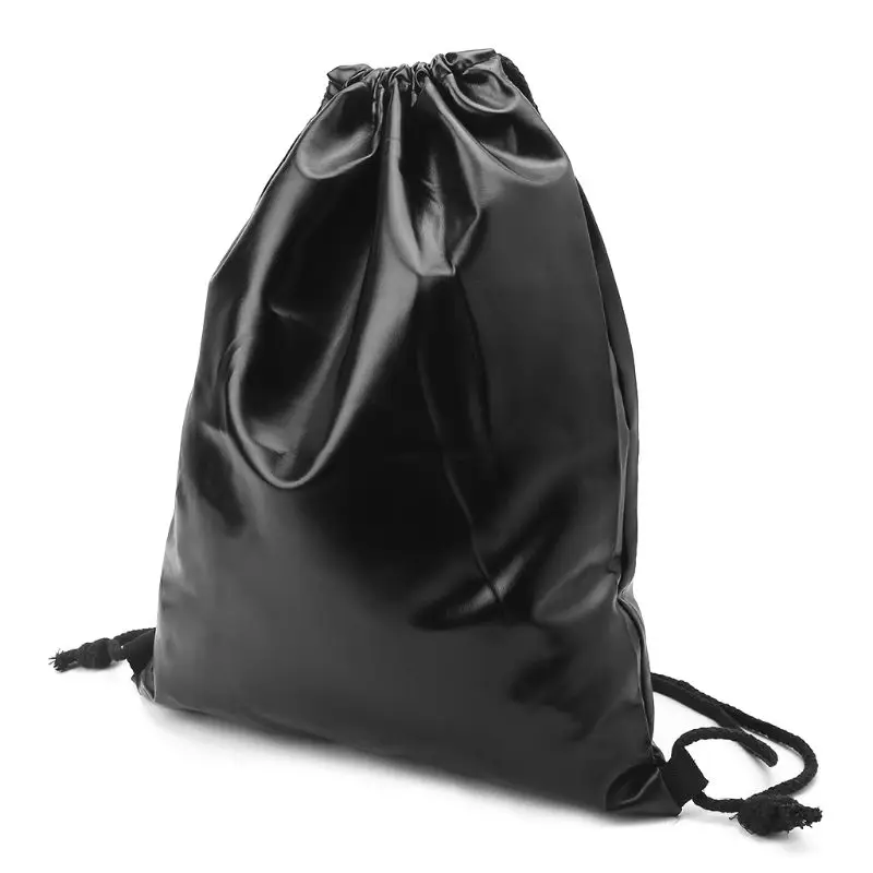 Waterproof Drawstring Backpack Bag PU Leather Women Sport Gym Sack Cinch Bags | Багаж и сумки