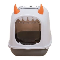 large cat litter box fully enclosed cats toilet flip type odor proof and splash proof cats litter basin
