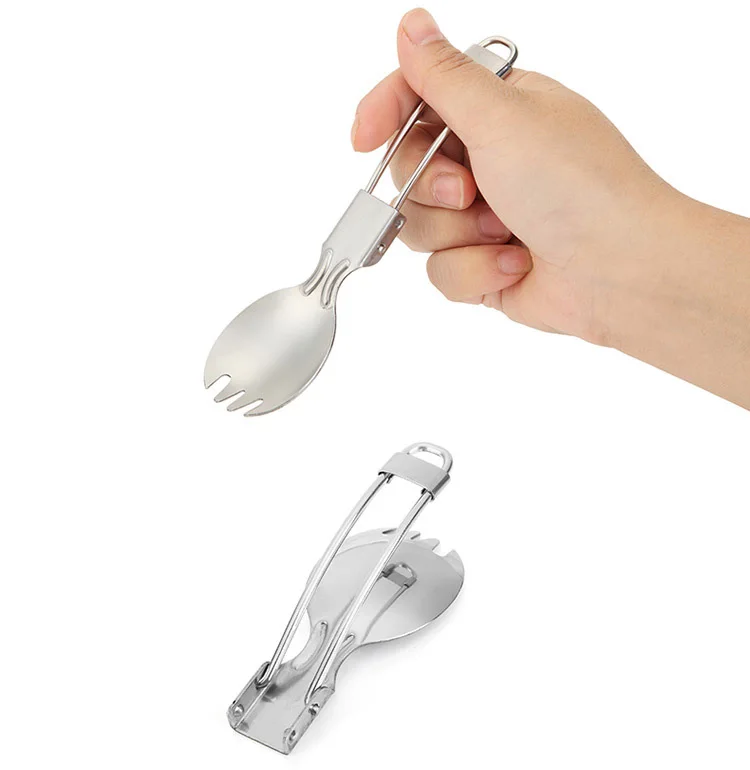 

Outdoor Stainless Steel Cutlery Stainless Steel Folding Spoon Fork Ceramic Stainless Steel Cutlery Outdoor Tableware