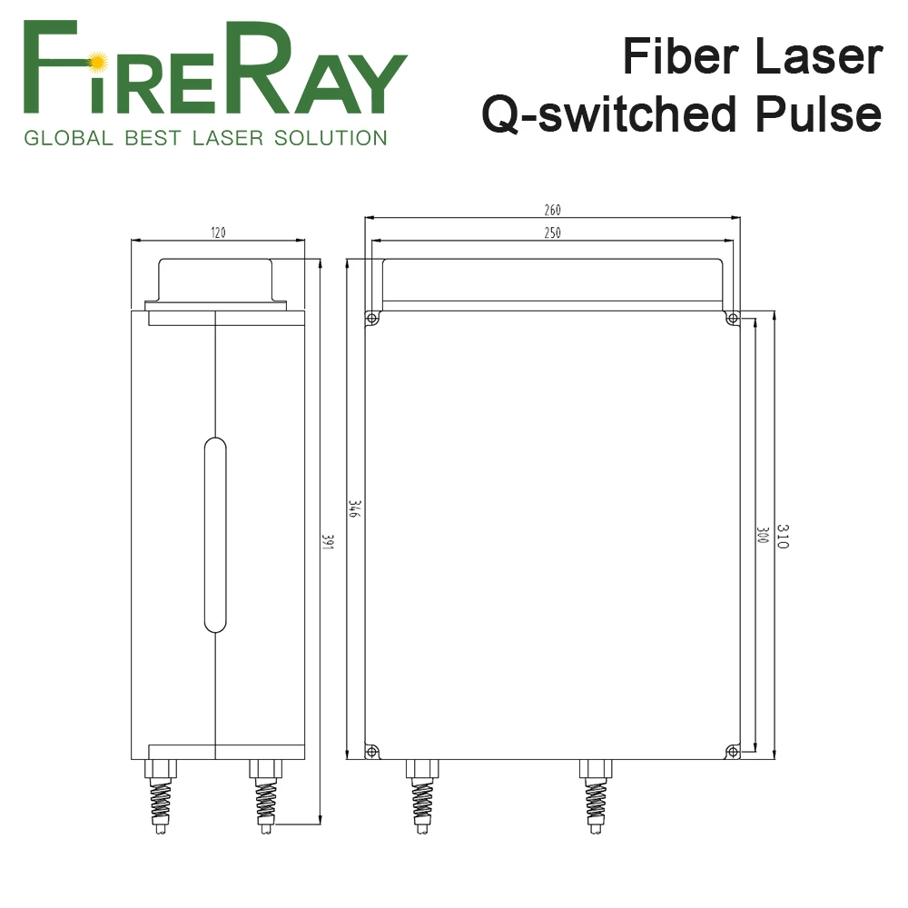 Волоконно-импульсный лазерный источник FireRay Raycus 20 Вт 30 50 1064 нм высококачественный