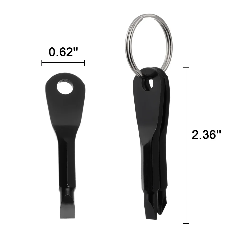 

2Pcs Mini Portable Slotted Phillips Tool Stainless Steel Keyring Screwdriver Gadget Camp Hike Outdoor Pocket Repair Tool