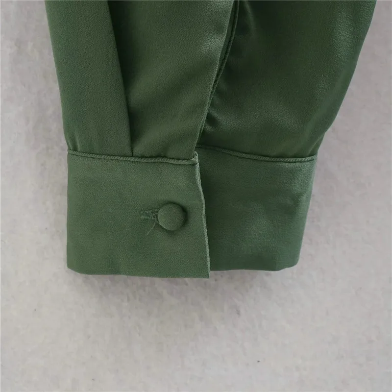 

Za Women 2021 Green Mini Dress Woman Sexy V Neck Slim Folds Long Sleeve Dress Summer Casual Adjustable Draw String Party Dresses