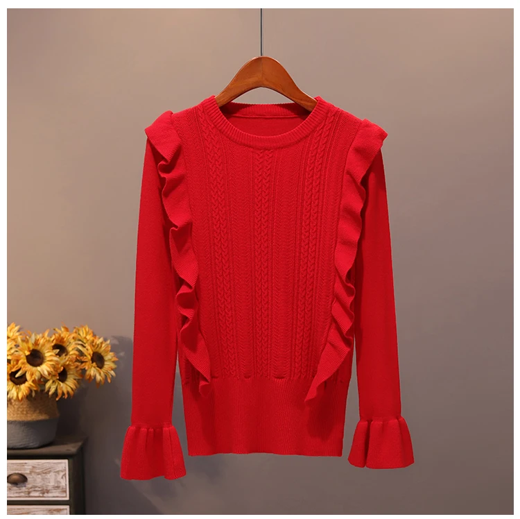 Модное платье для малышей трикотажный пуловер с длинными рукавами на осень