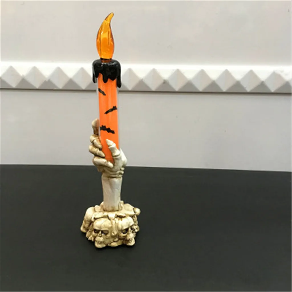 Хэллоуин Черепа скелета ручной держатель лампы в форме свечи светильник