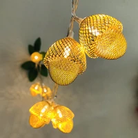 pheila led acorn string lights fairy garland iron hollow light powered by batteries for christmas wedding birthday party decor