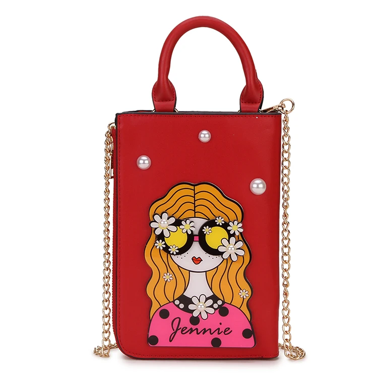 girl flower red Стиль, сексуальная женская мода, узор, серьги, украшенные, женские сумки, женская сумка через плечо, сумка-мессенджер, повседневная сумка - Цвет: girl flower red