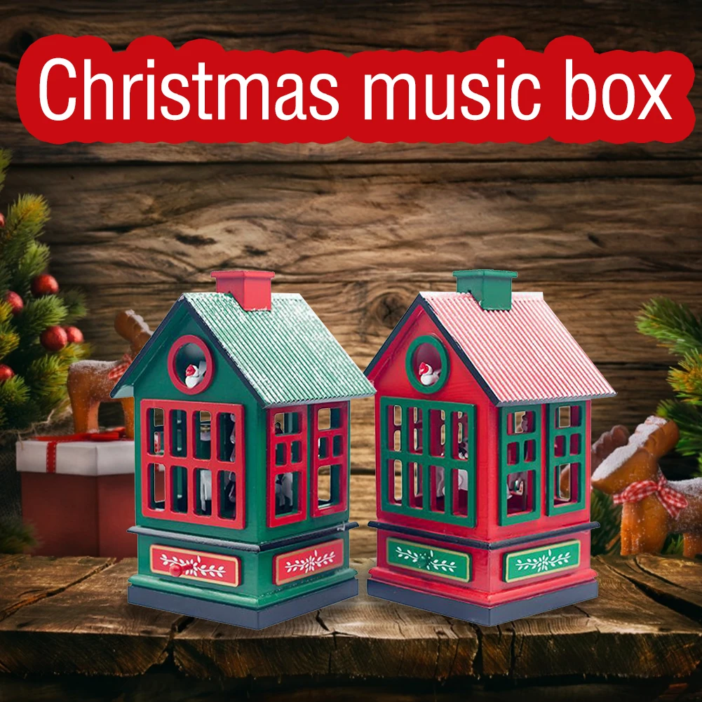 Рождественская карусель музыкальная шкатулка в форме дома украшения ремесла
