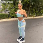 Комплект из двух предметов: укороченный топ с лямкой на шее и брюки