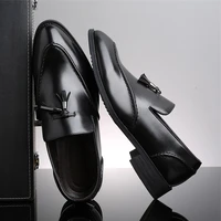 tassels loafer men formal shoes man oxford shoes leather large size male dress shoes black brown big size business shoes for man
