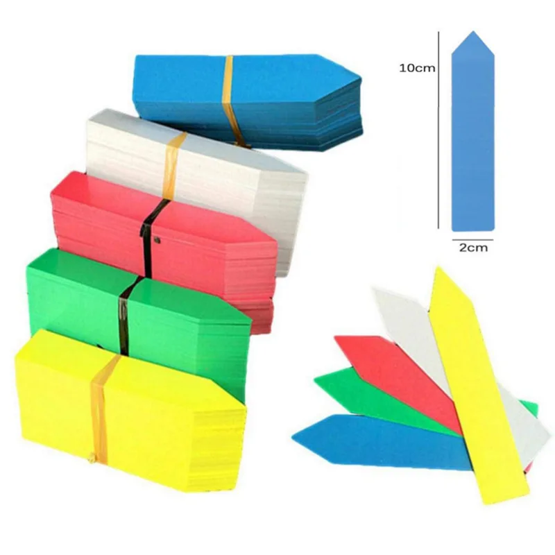 100pcs Garden Plant Labels PVC Tags Nursery Markers Flower Pots Seedling Tray Mark Tools Pot Waterproof 5x1cm | Дом и сад