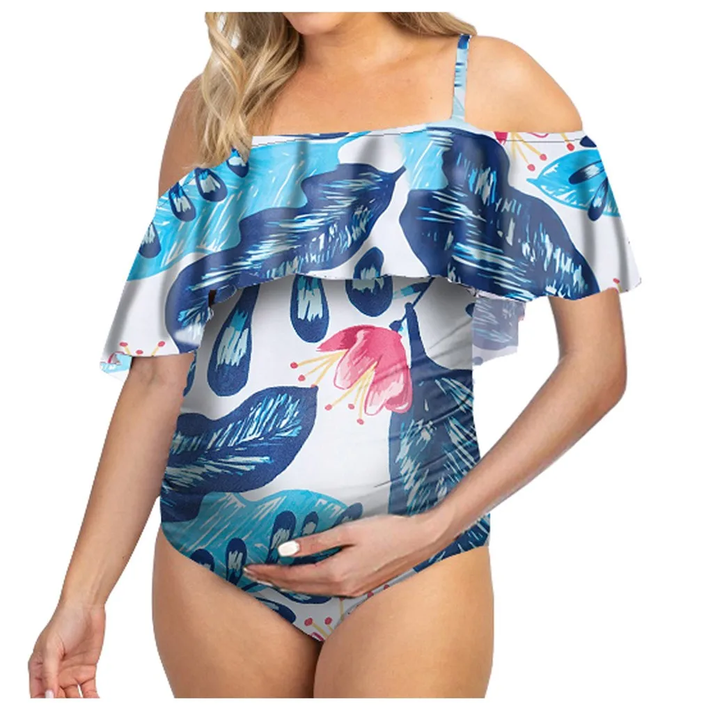 Купальники с цветочным рисунком купальники для беременных женщин в полоску