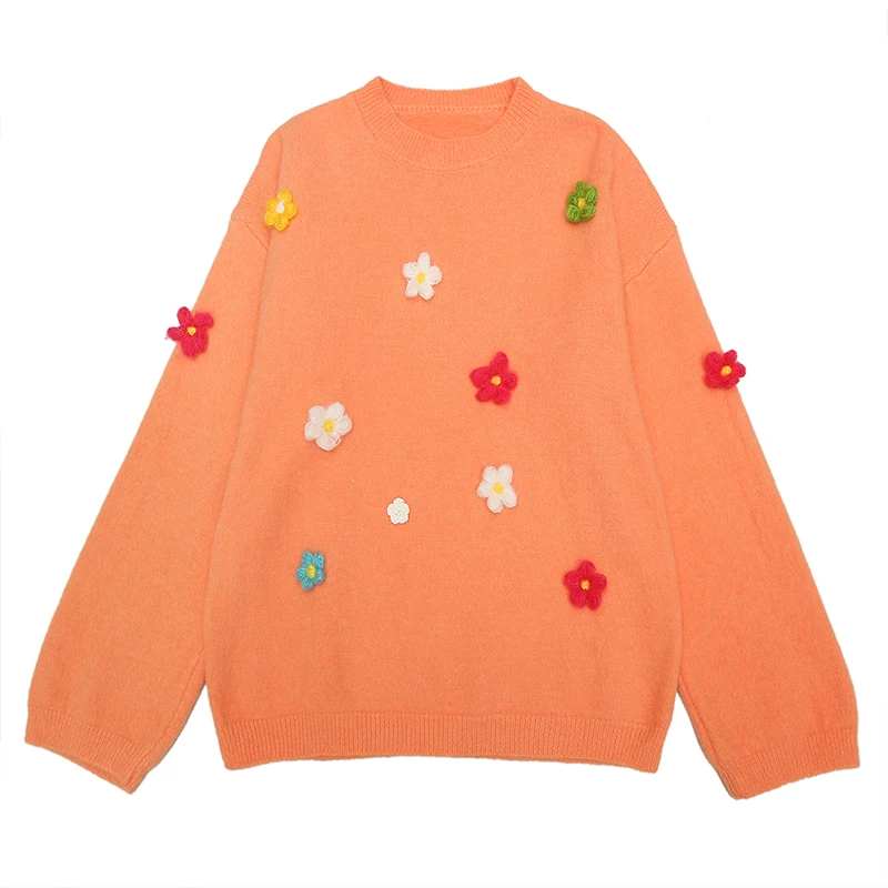 

ladies sweater women autumn winter tops clothes 2019 knitted pullover knitwear loose cute sweet sweaters female A5664