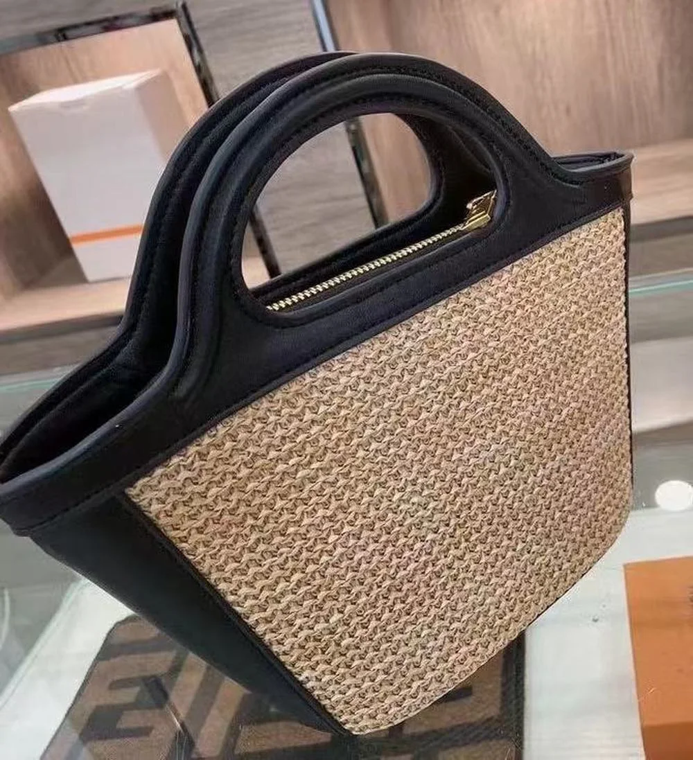 

2021 new designer brand leather goods rattan holiday style fashion luxury ladies messenger bag purses handbags